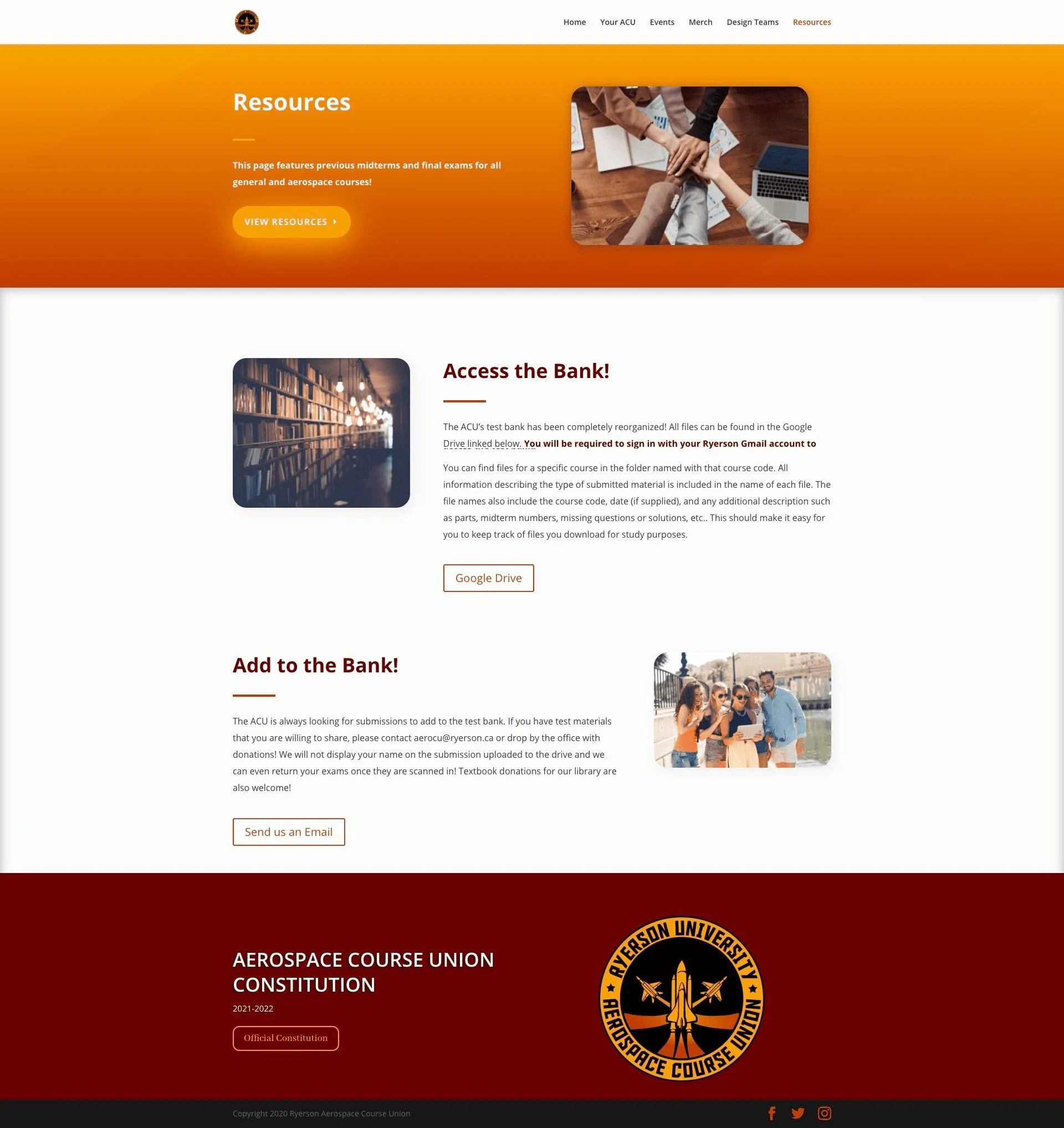 Resources page for aerocu website developed & designed by Dreams Agency Mississauga, Ontario