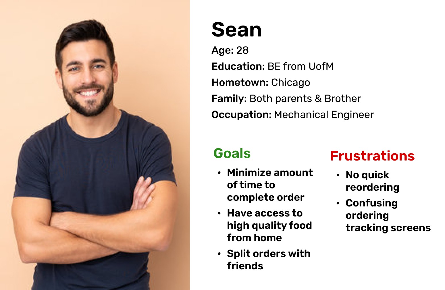 User Persona of Sean