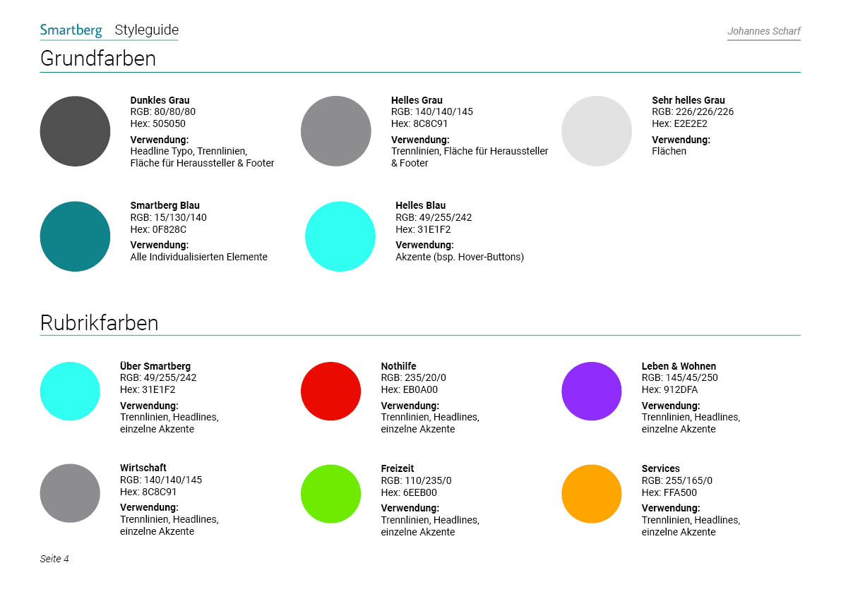Styleguide Seite 4