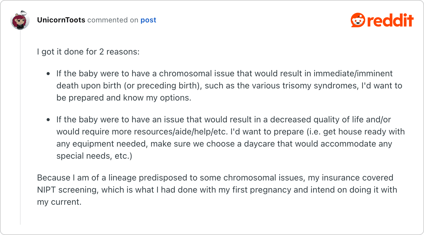 Post on Reddit