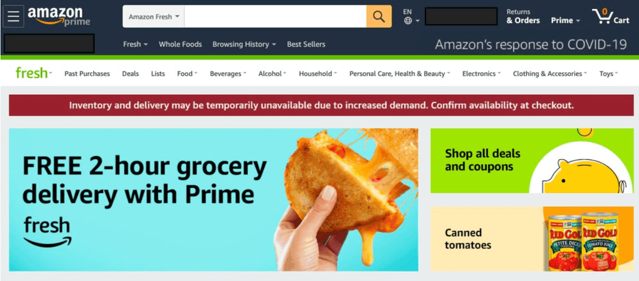 Amazon Website Announcement 