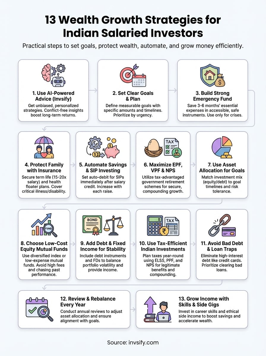 wealth growth strategies infographic