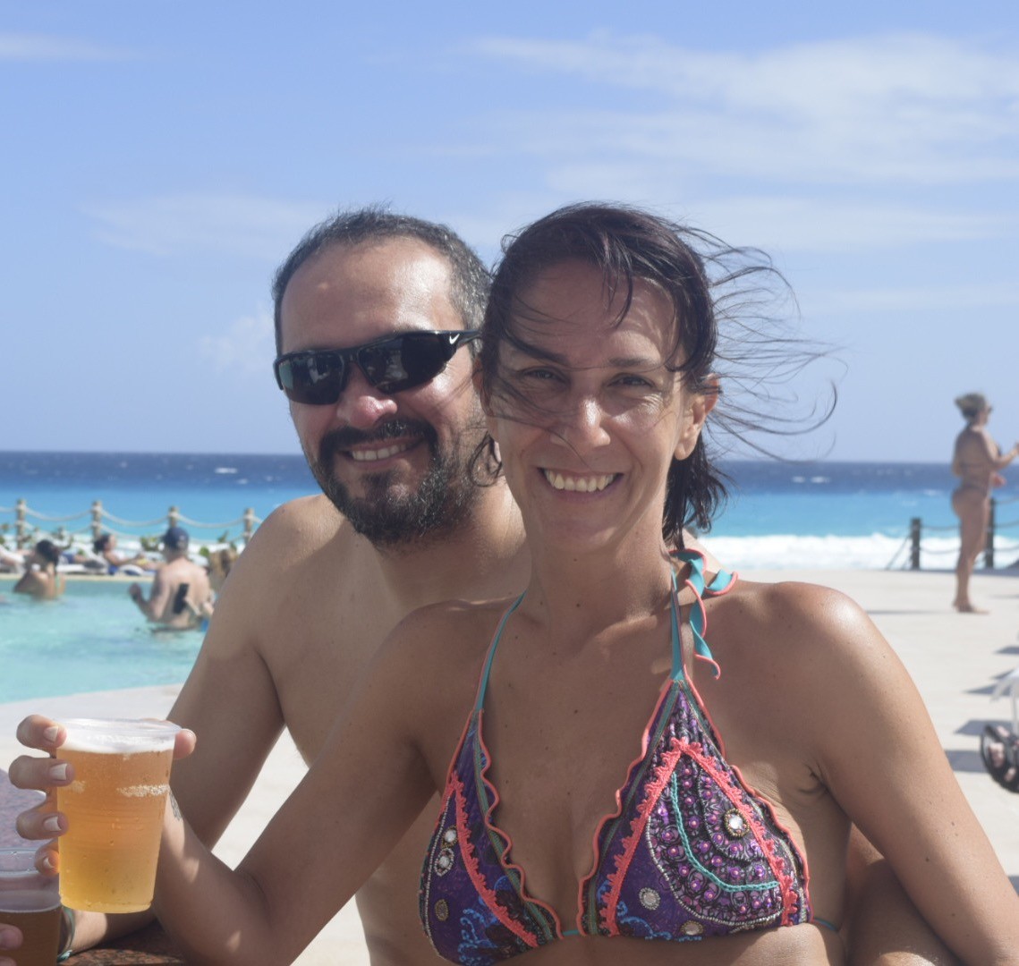 Ximena Perivancich y familia