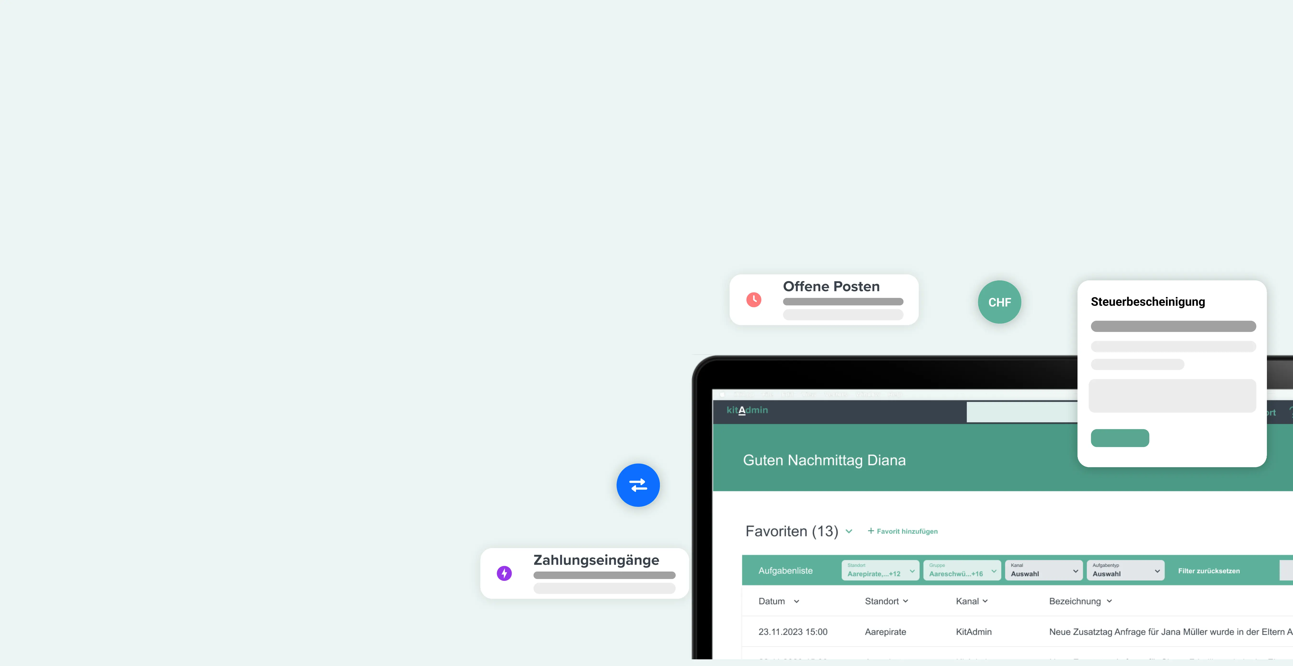kitAdmin erleichtert die Kita-Abrechnung, indem die komplette Faktura an einem Ort geschieht
