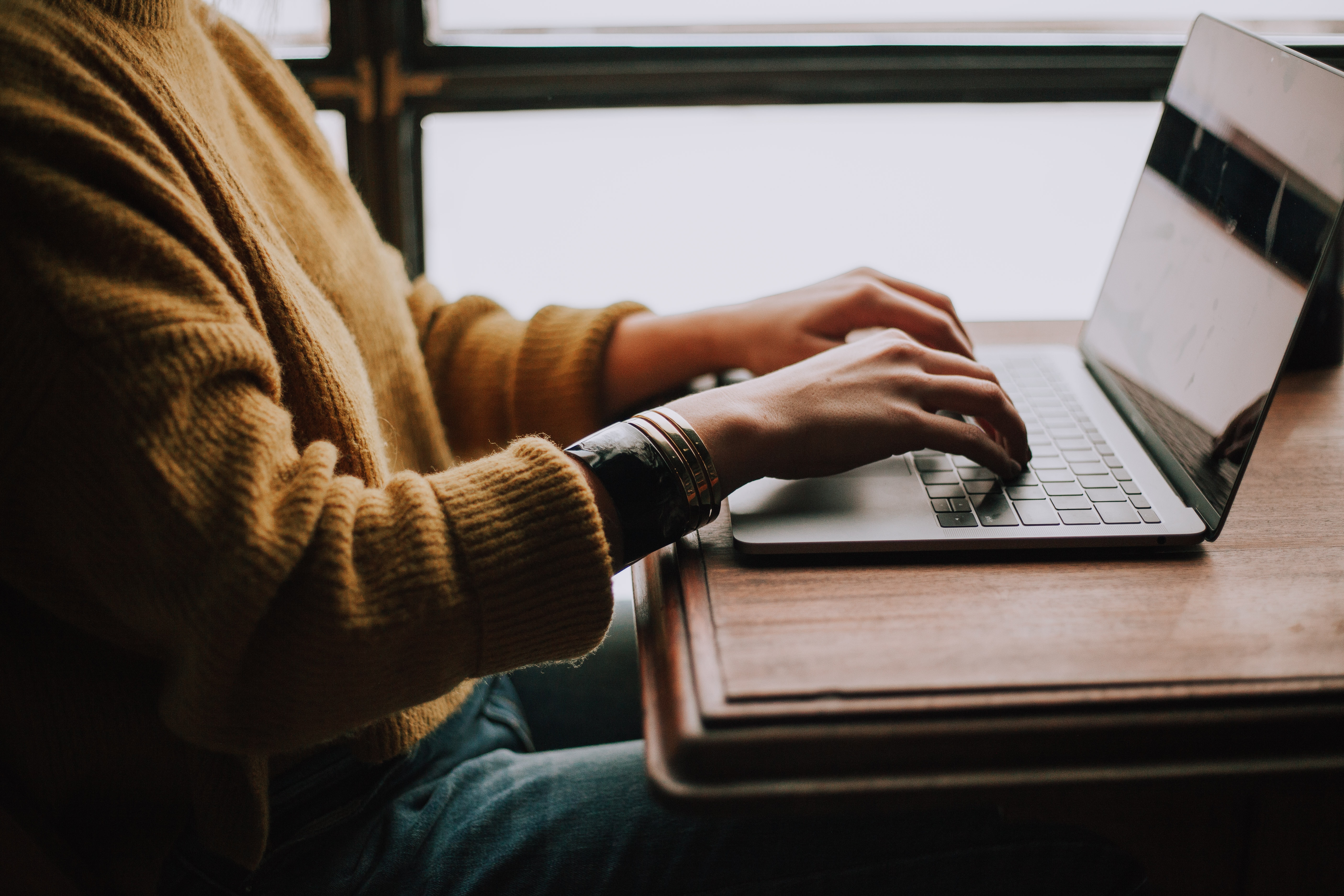 a person working on a computer