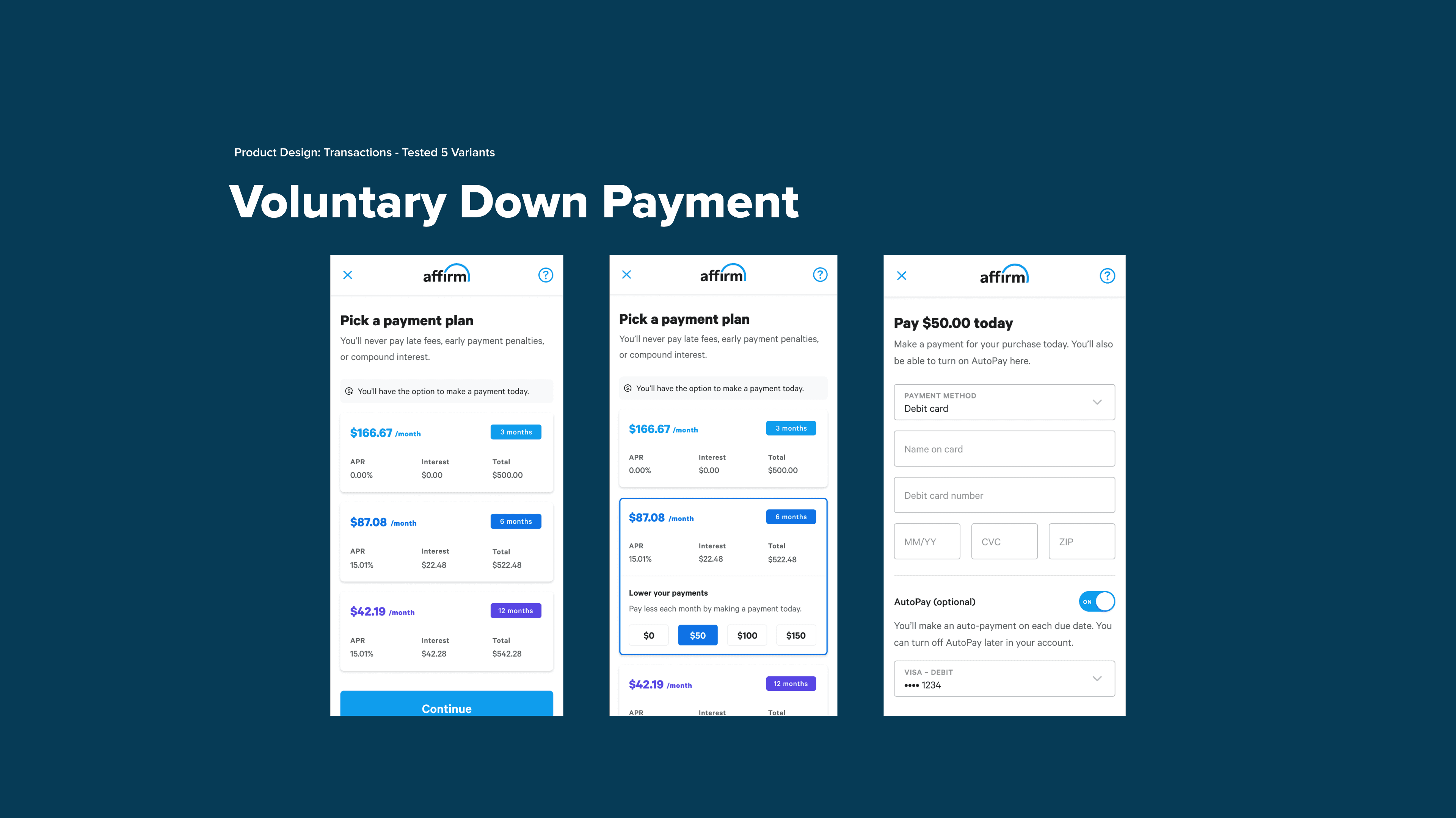 voluntary down payment