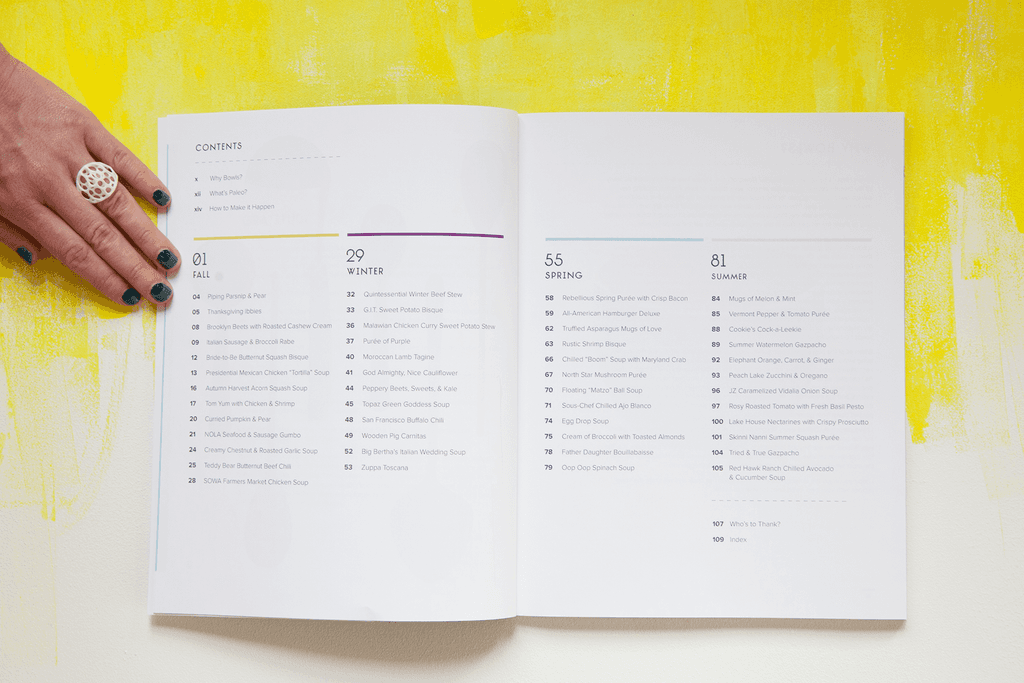 Table of contents design