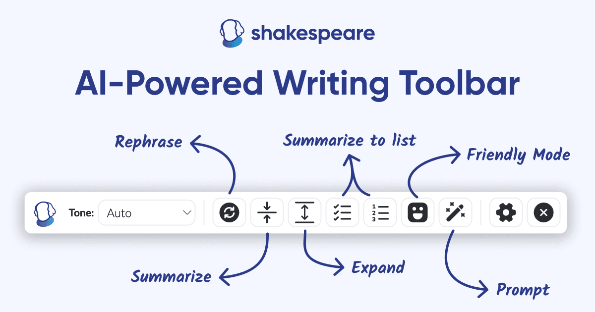 Shakespeare - AI Powered Writing Toolbar that follows you anywhere