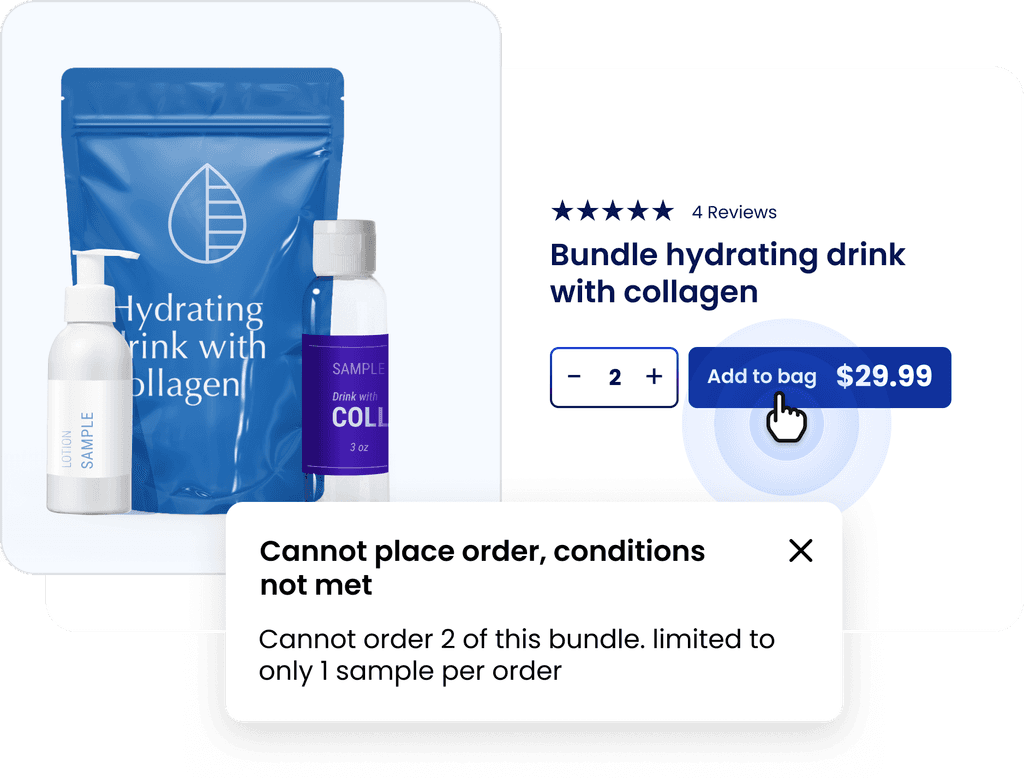 Wellness and health brands will often offer trial sizes with purchases of other products so they can try out complementary products that might be worth adding in to their next purchase. 