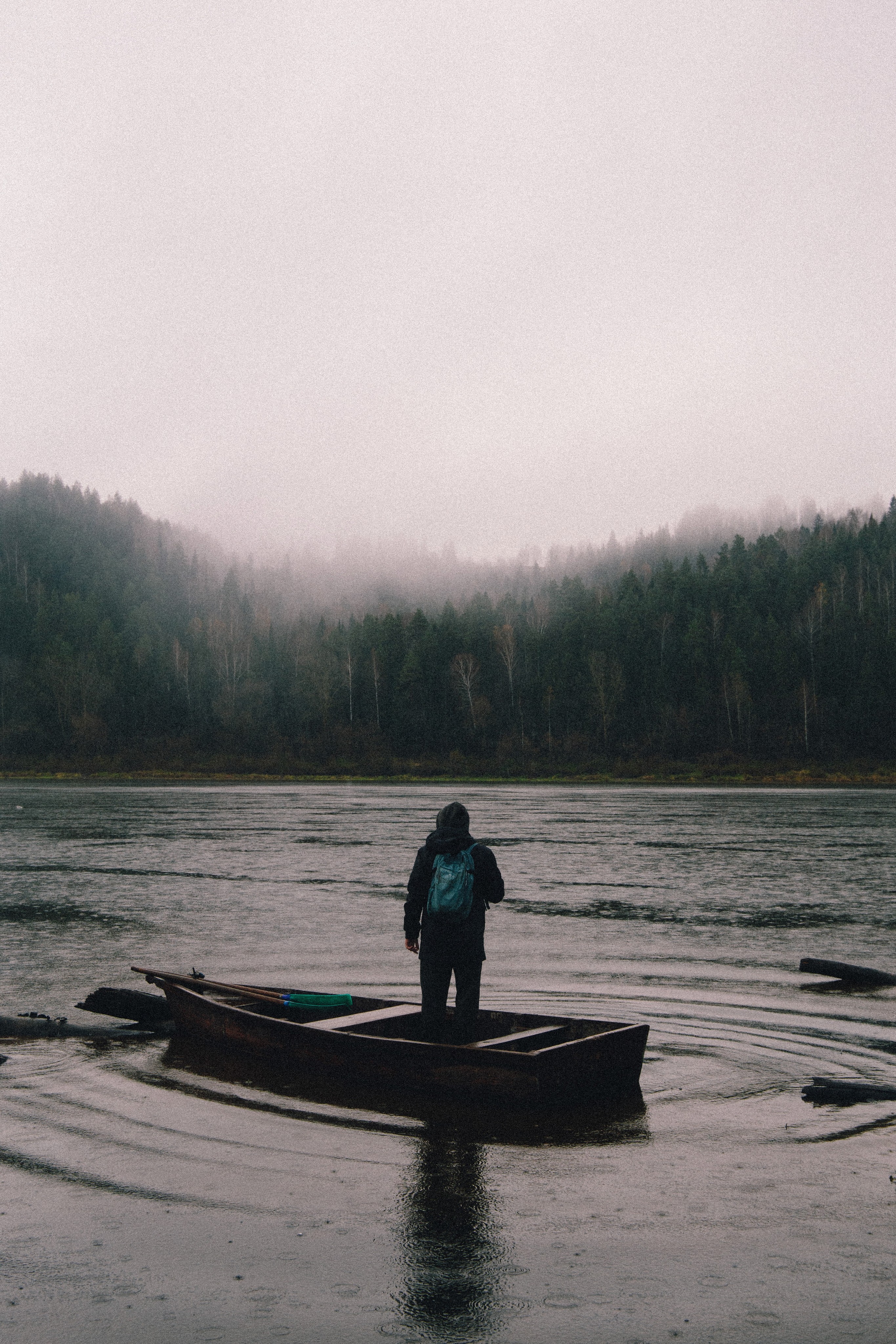 A man on a boat 