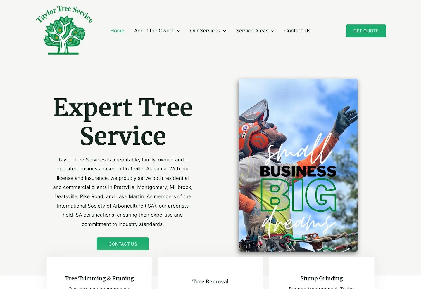 tree service company web designer 