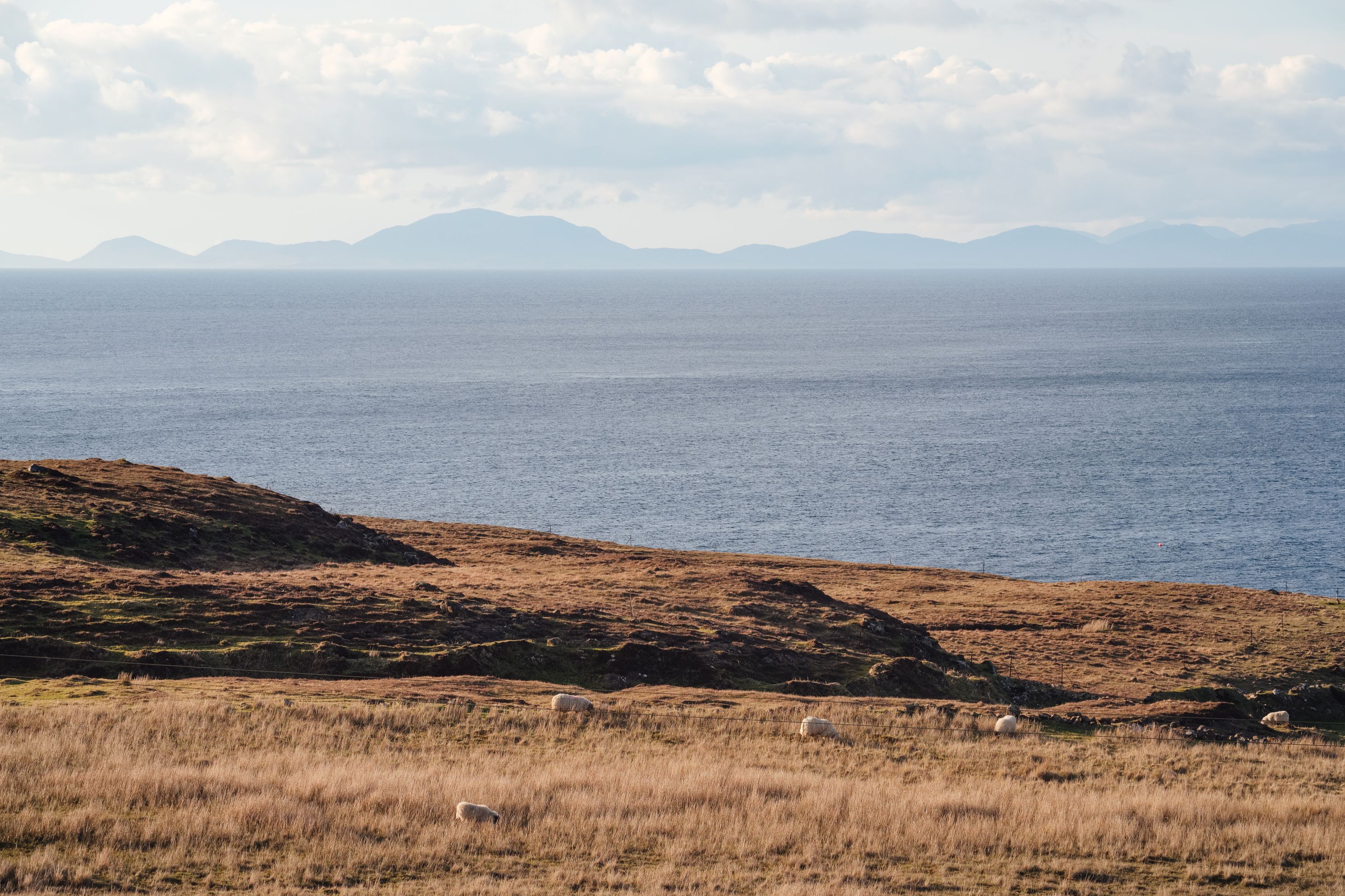 The view from Harlosh Wood h looking out to the Outer Hebrides