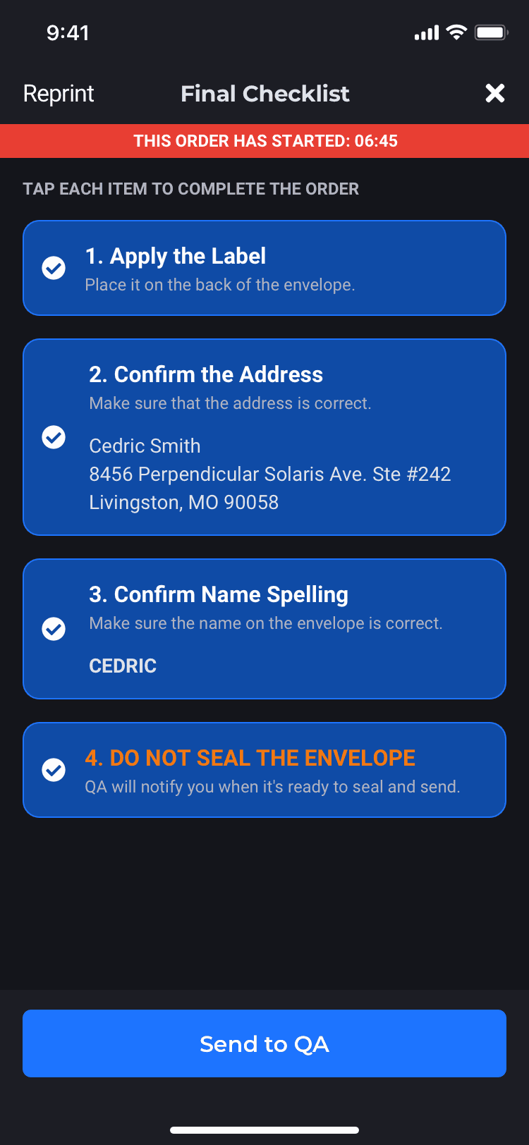 ravyn artist app - confirmation