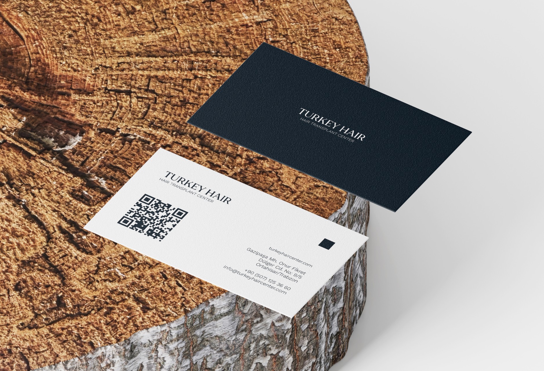 business cards of turkey hair center