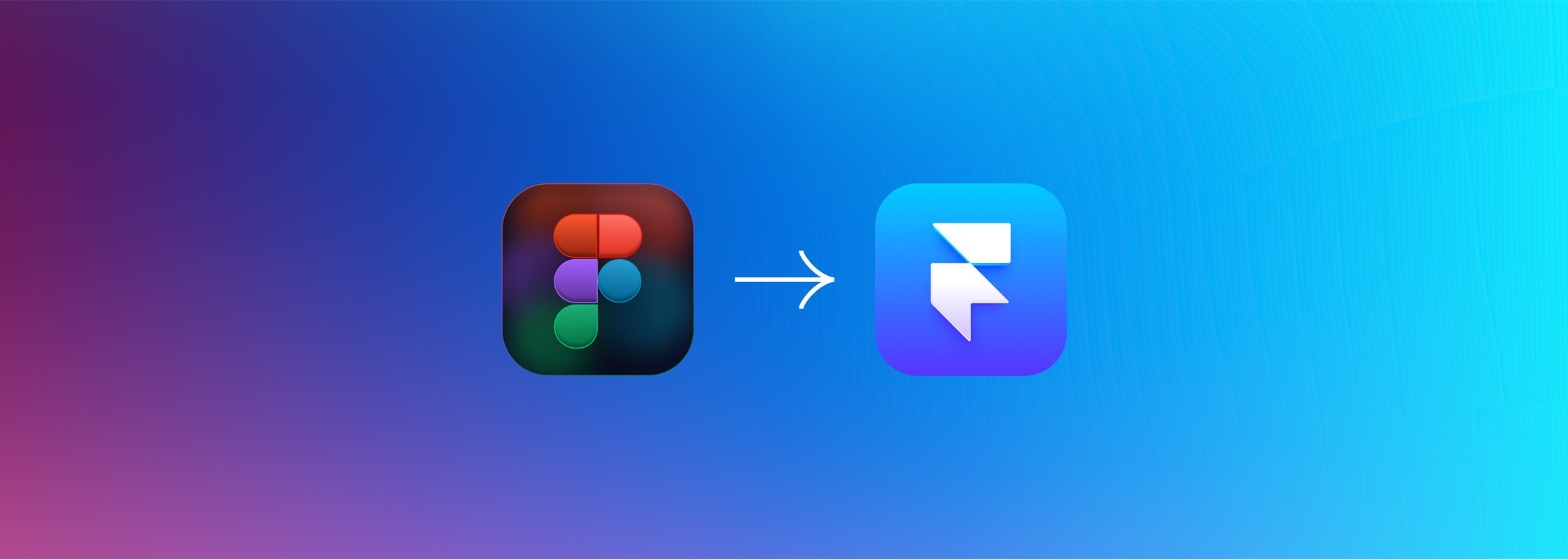 A beautiful graphic of the Figma and Framer logos