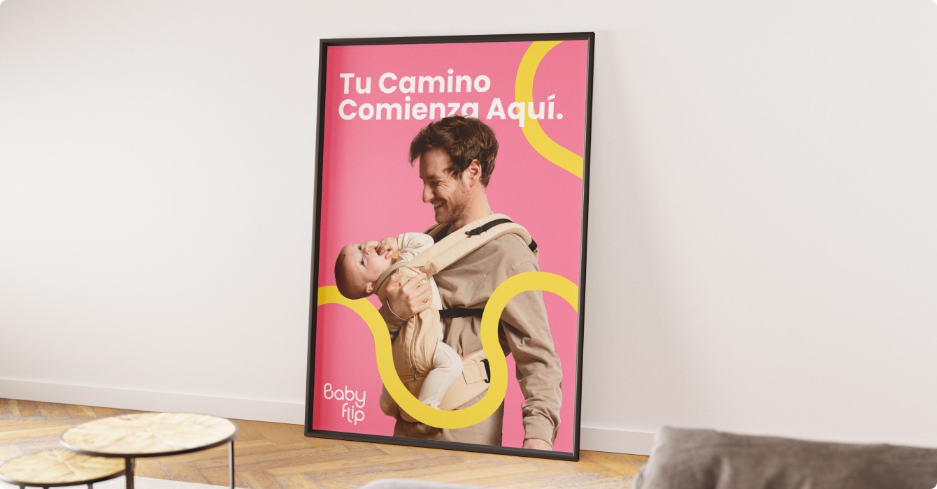 poster of a man holding a baby