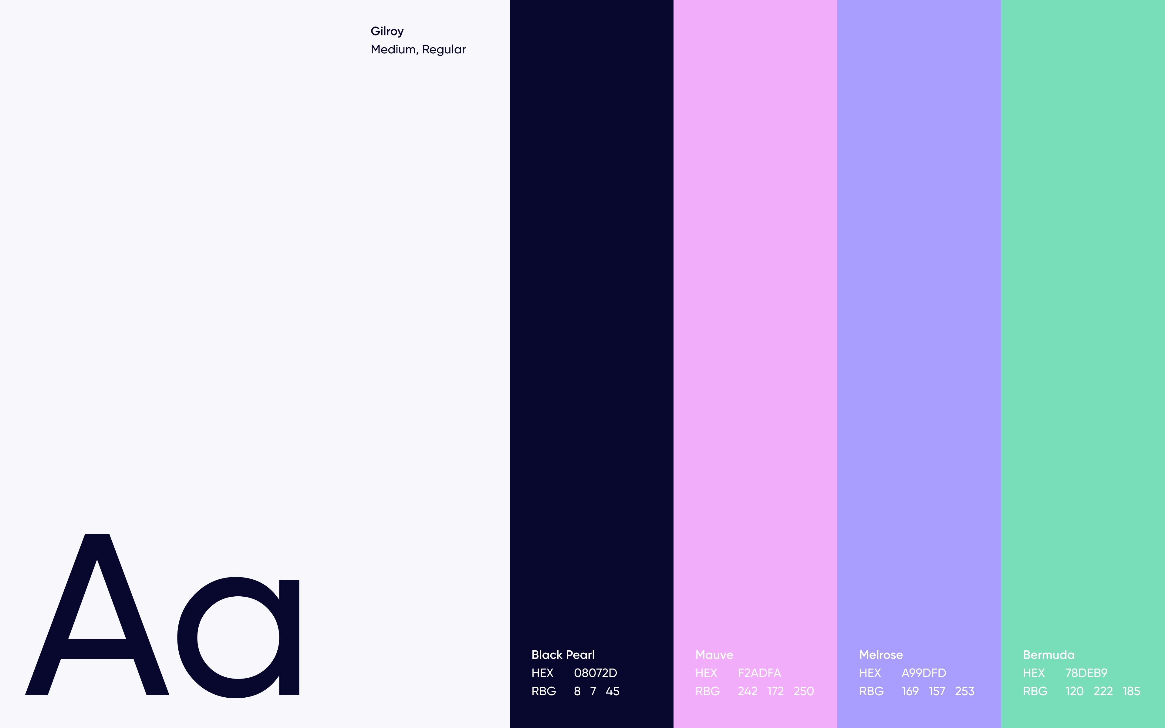 Deorg color palette and typography