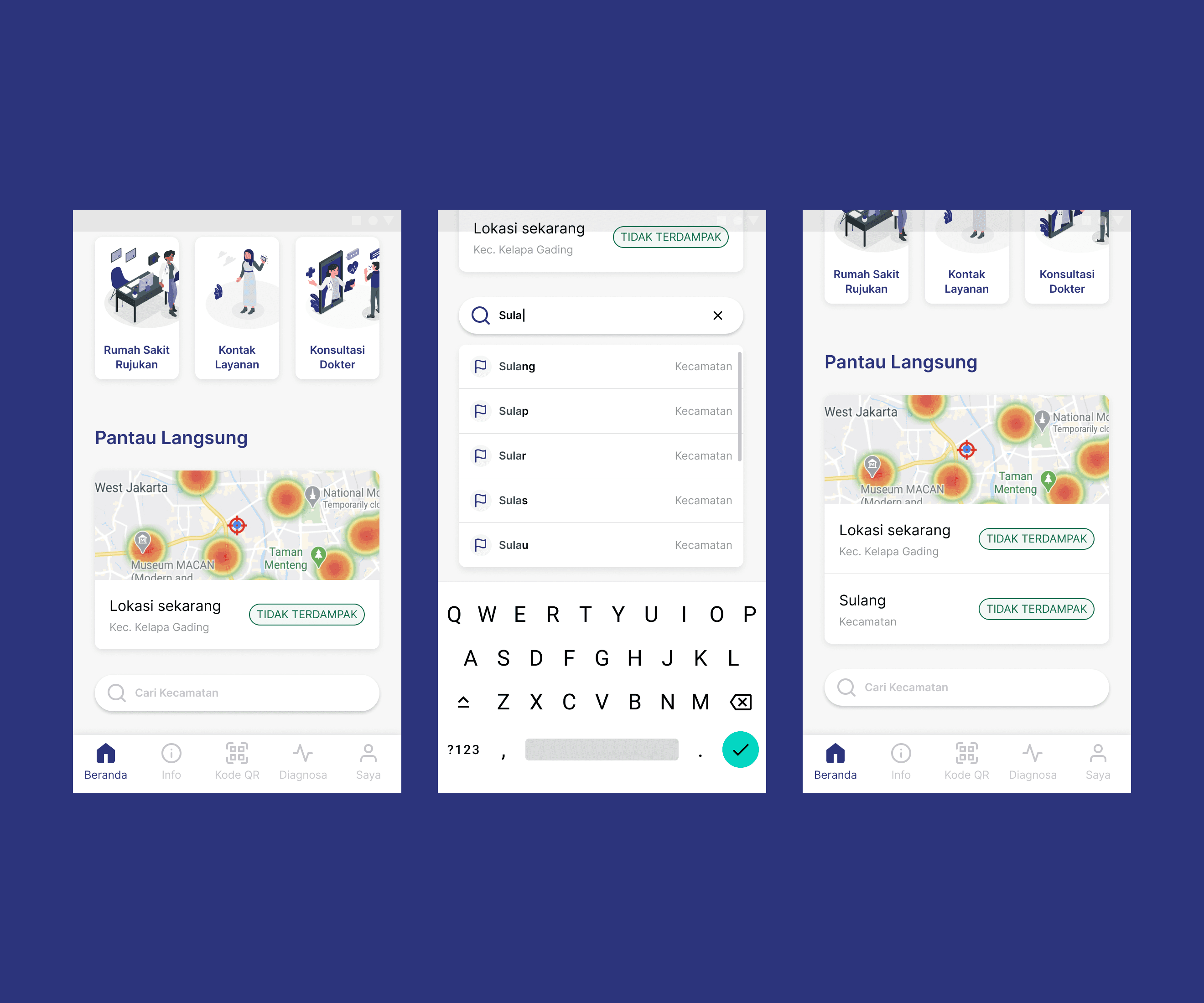 Tab 1: Lite "map" of cases and risk areas