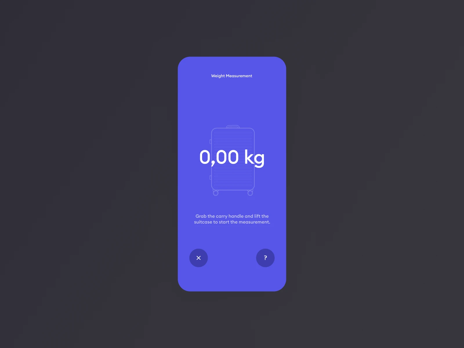 App Measure Weight Screen