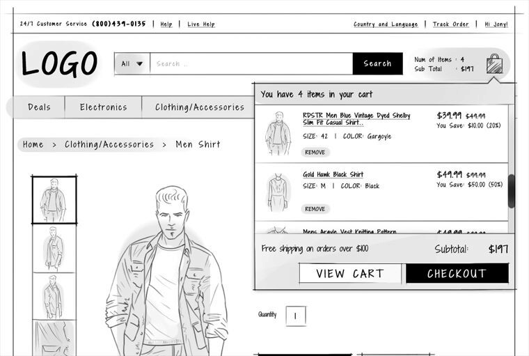 Mini-Shopping-Cart---2 ecommerce ux design