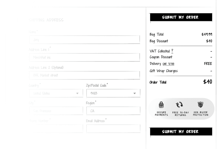 Single-page-checkout---pinned-order-summary-in-the-right-side ecommerce ux design