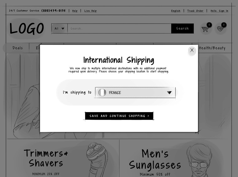 Pop-up-upon-arrival ecommerce ux design