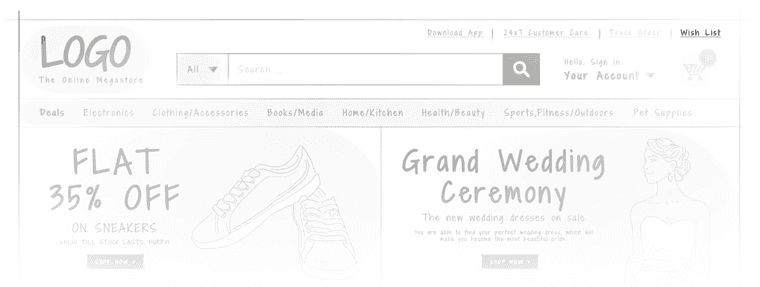 Website-Header_wishlist ecommerce ux design