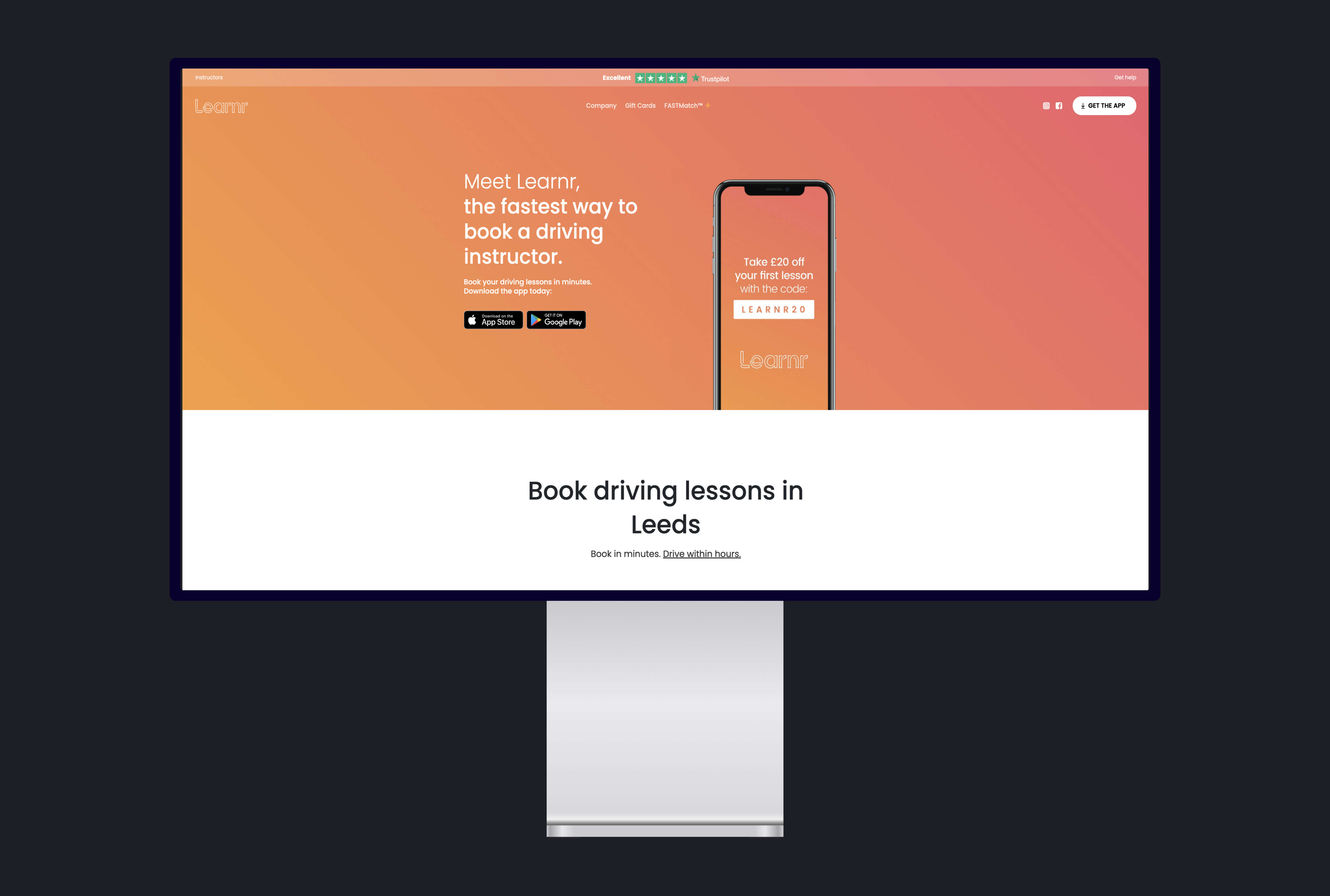 Laptop with external monitor on a desk