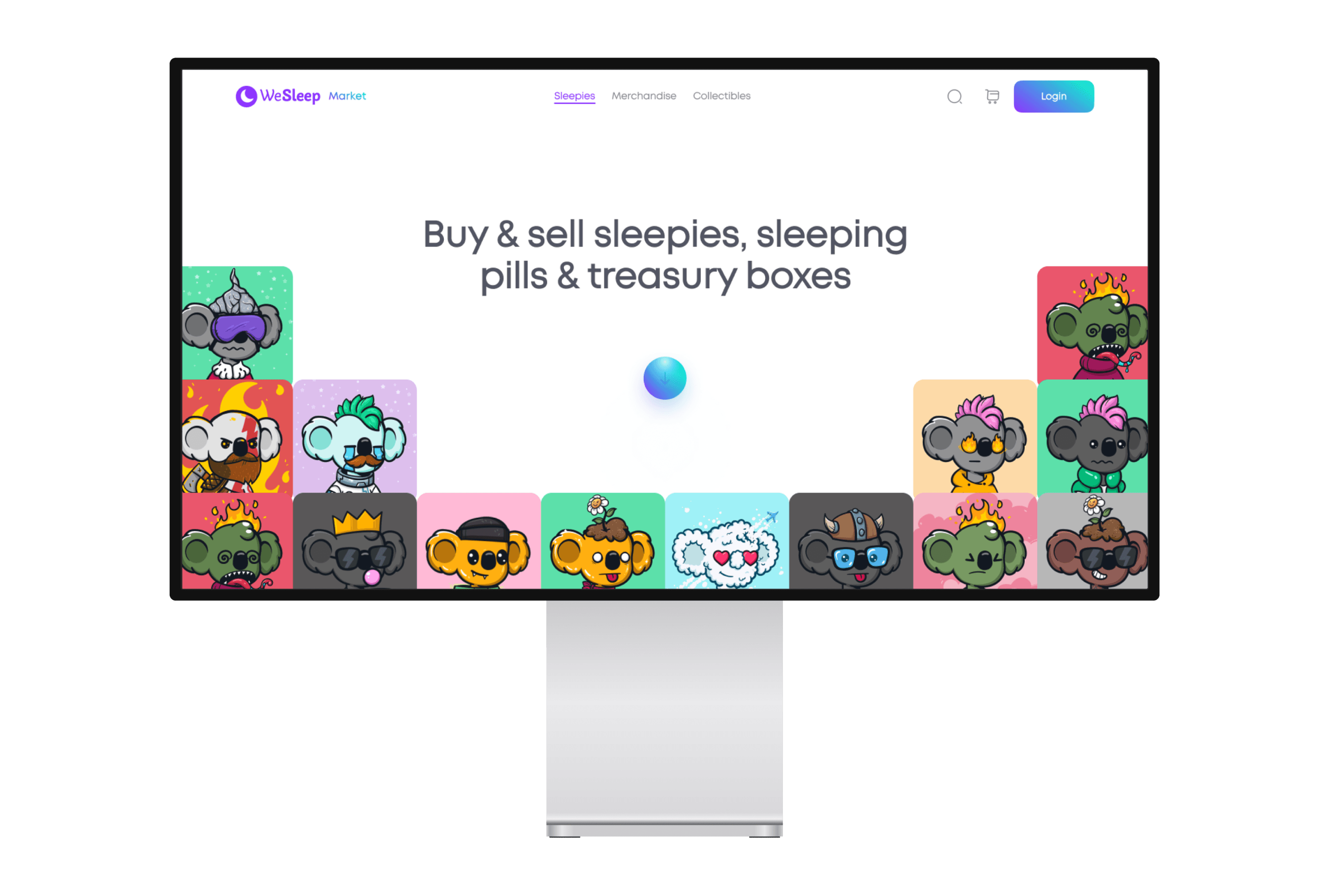 Mockup of Mac desktop computer