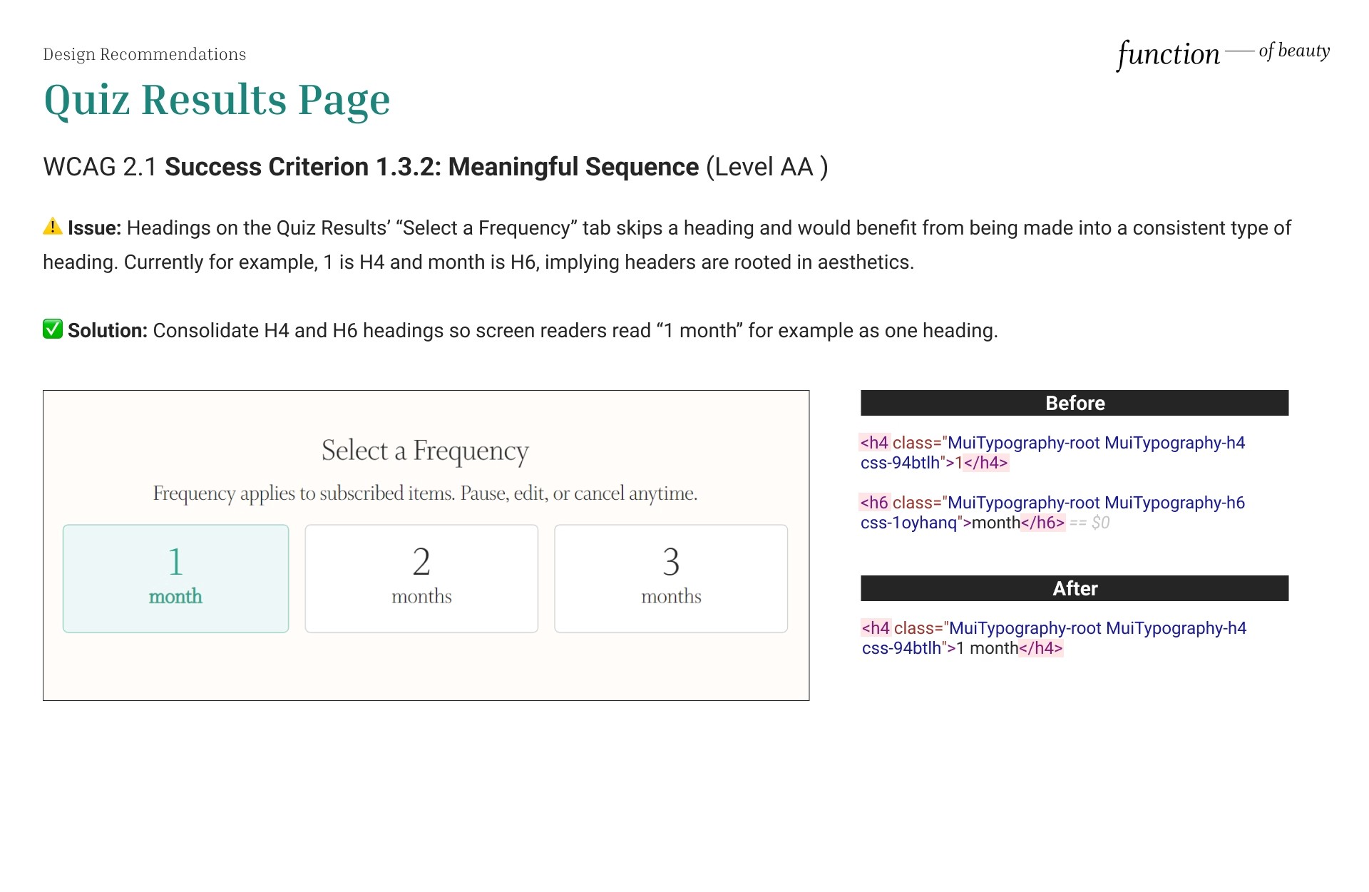 Meaningful Sequence - Recommendations