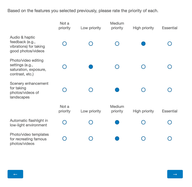 Screenshot of Qualtrics Survey