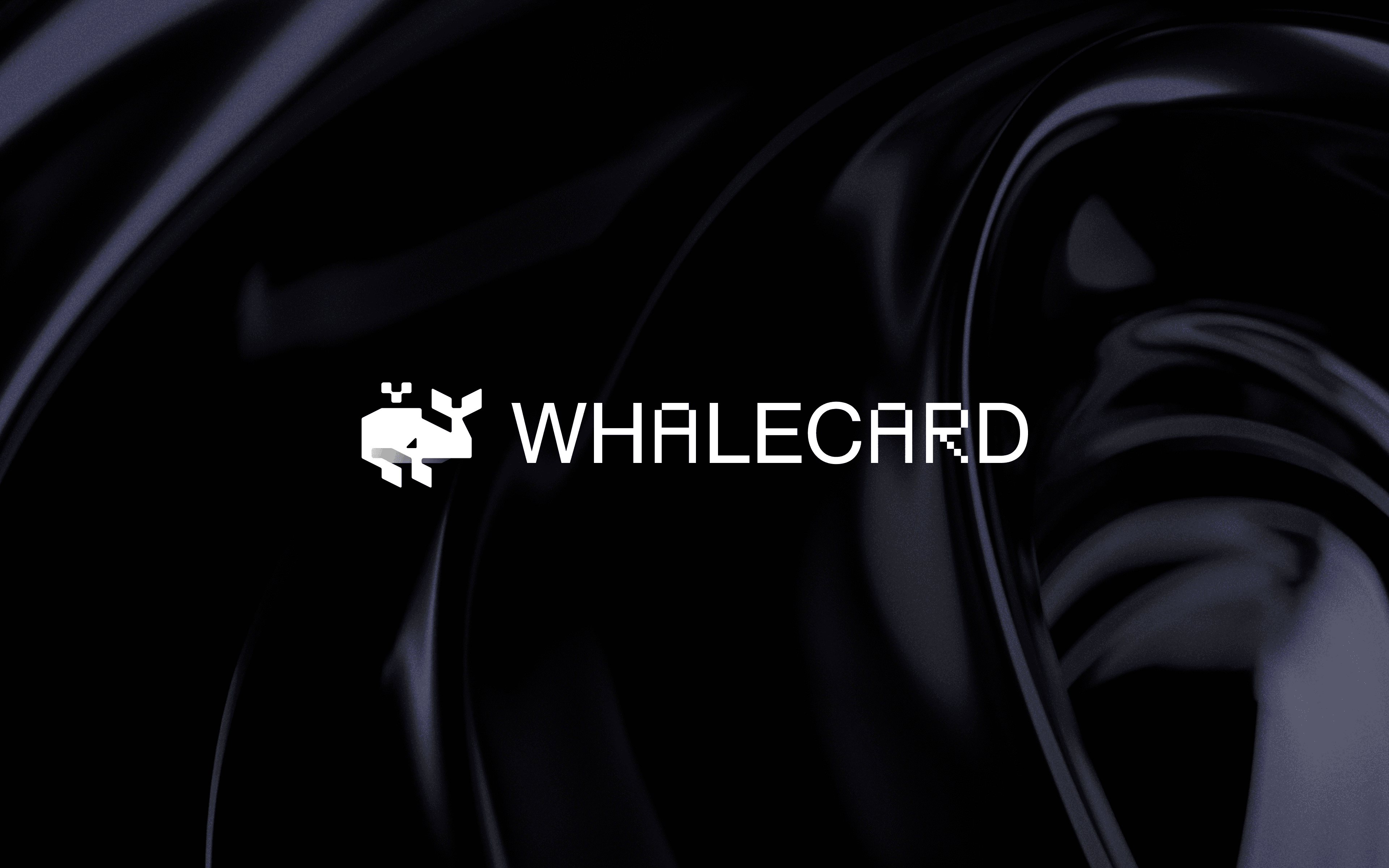 Whalecard Logo on the abstract background