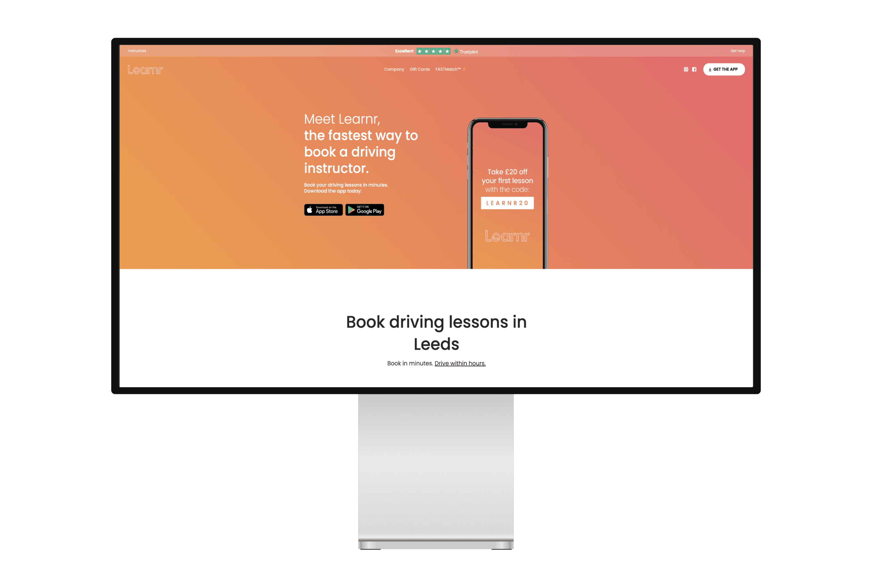 Mockup of Mac desktop computer