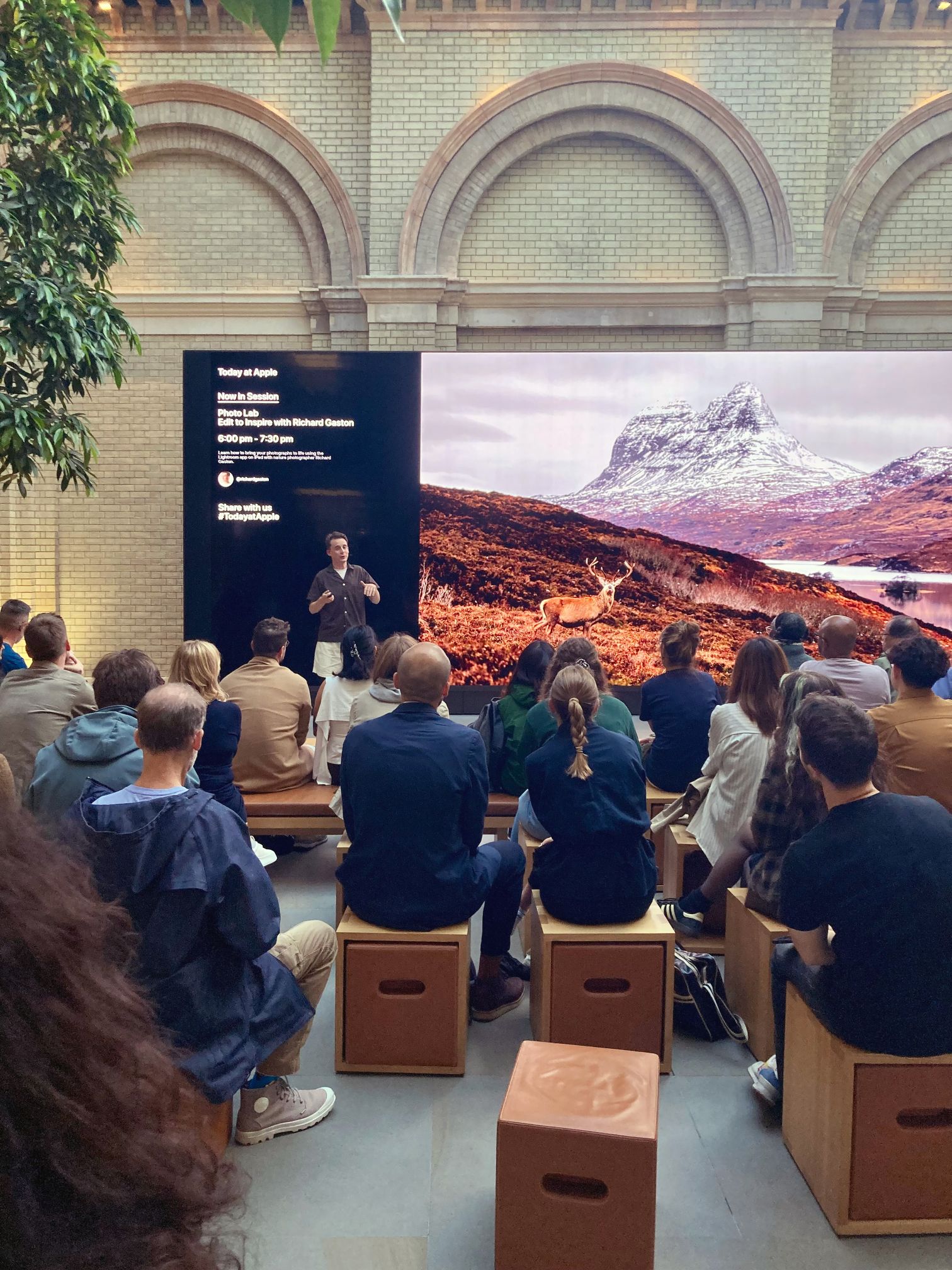 At the Apple Store in Covent Garden