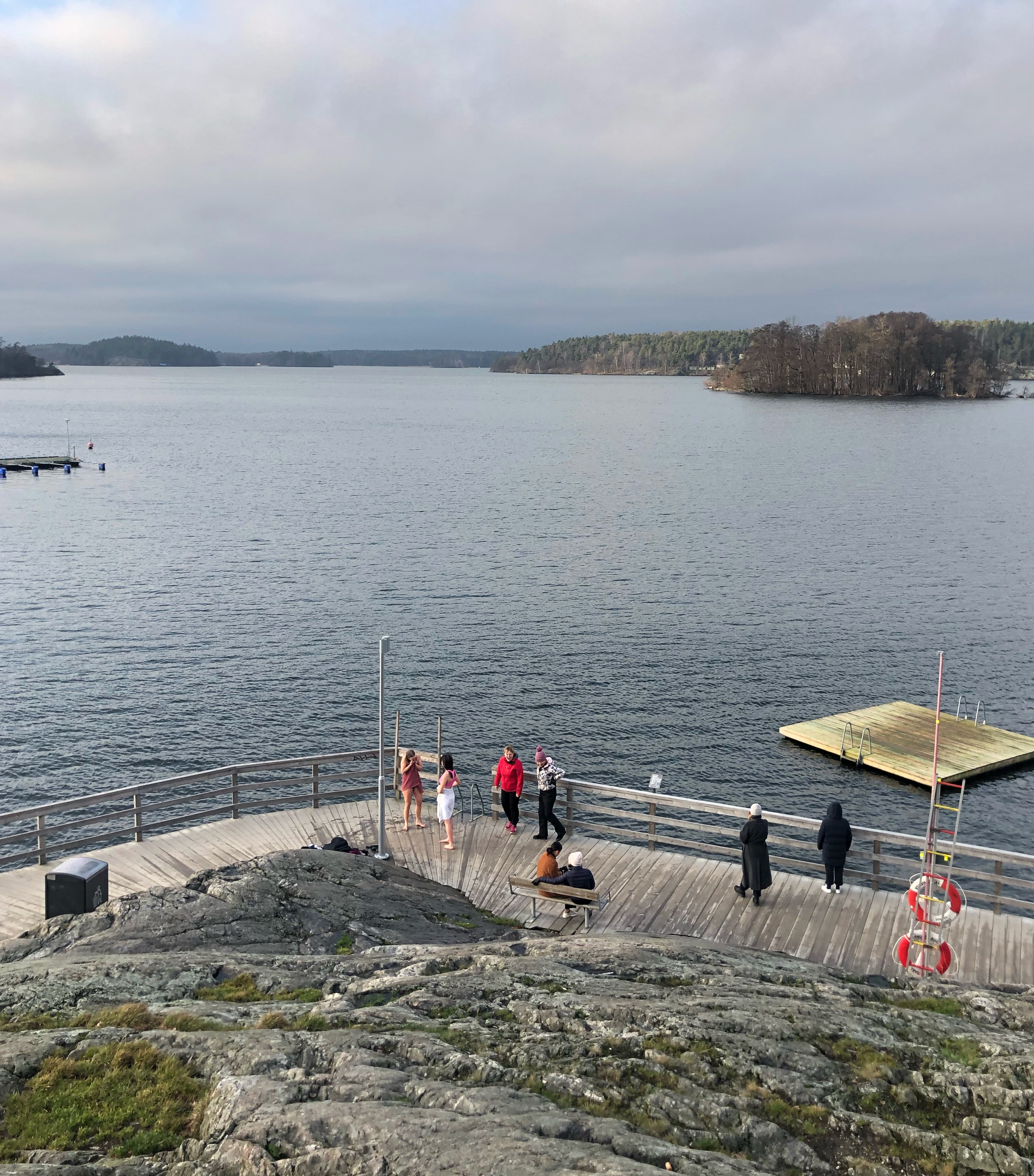 Winter swimmings near Stockholm