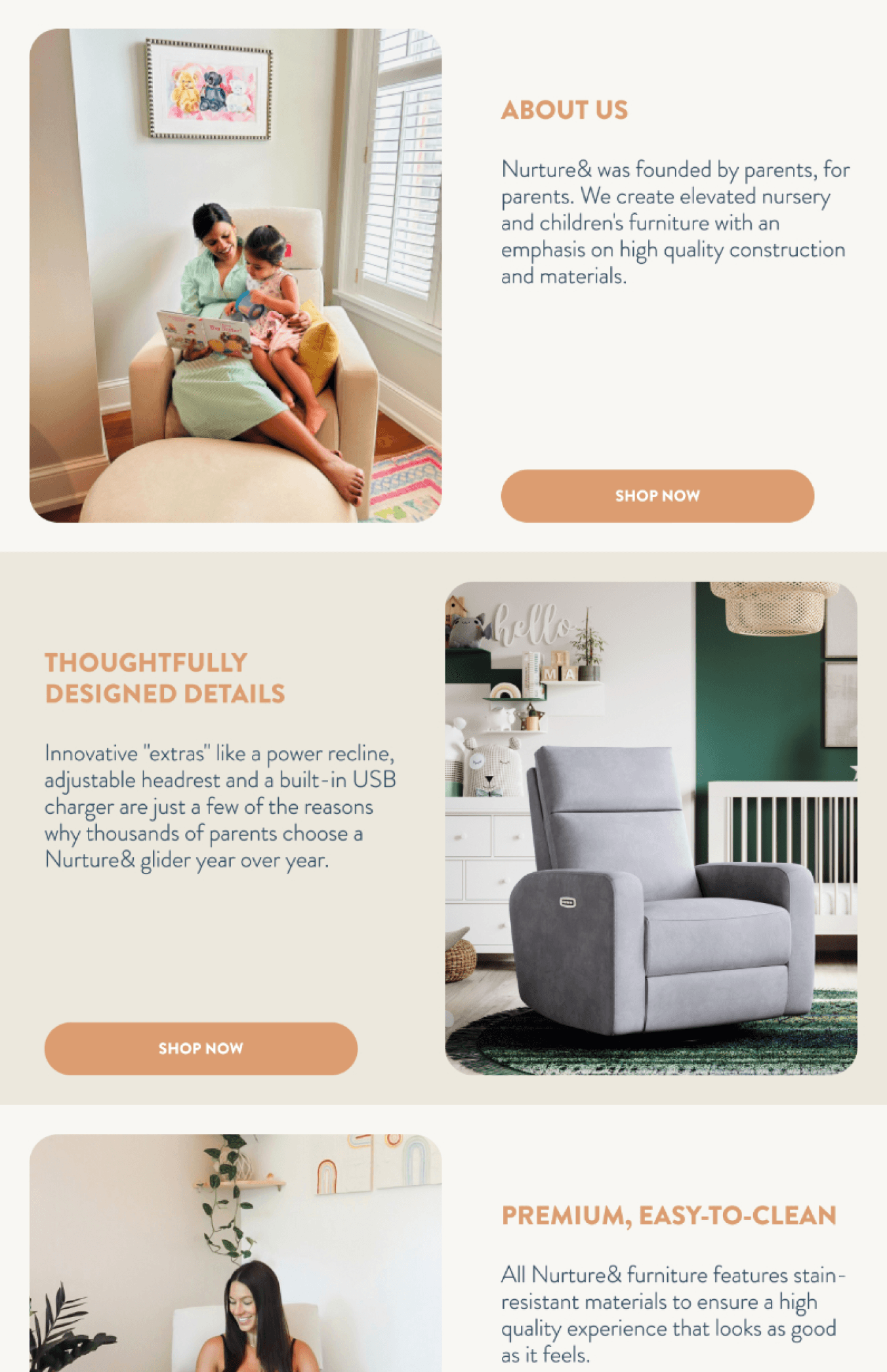 email newsletter of a furniture company