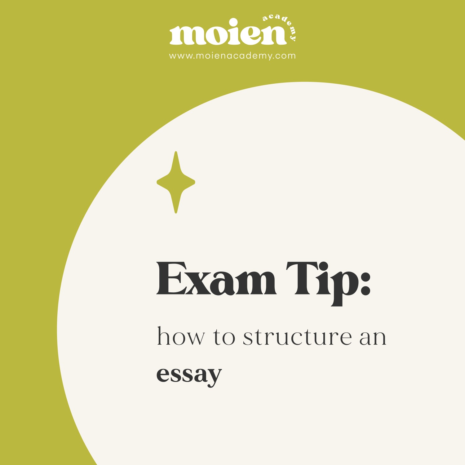 a social media post about exam tips