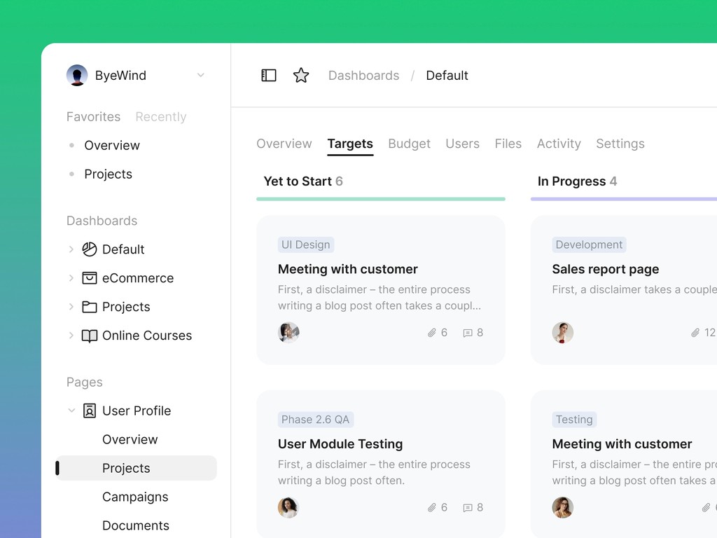 Snow Dashboard UI Kit