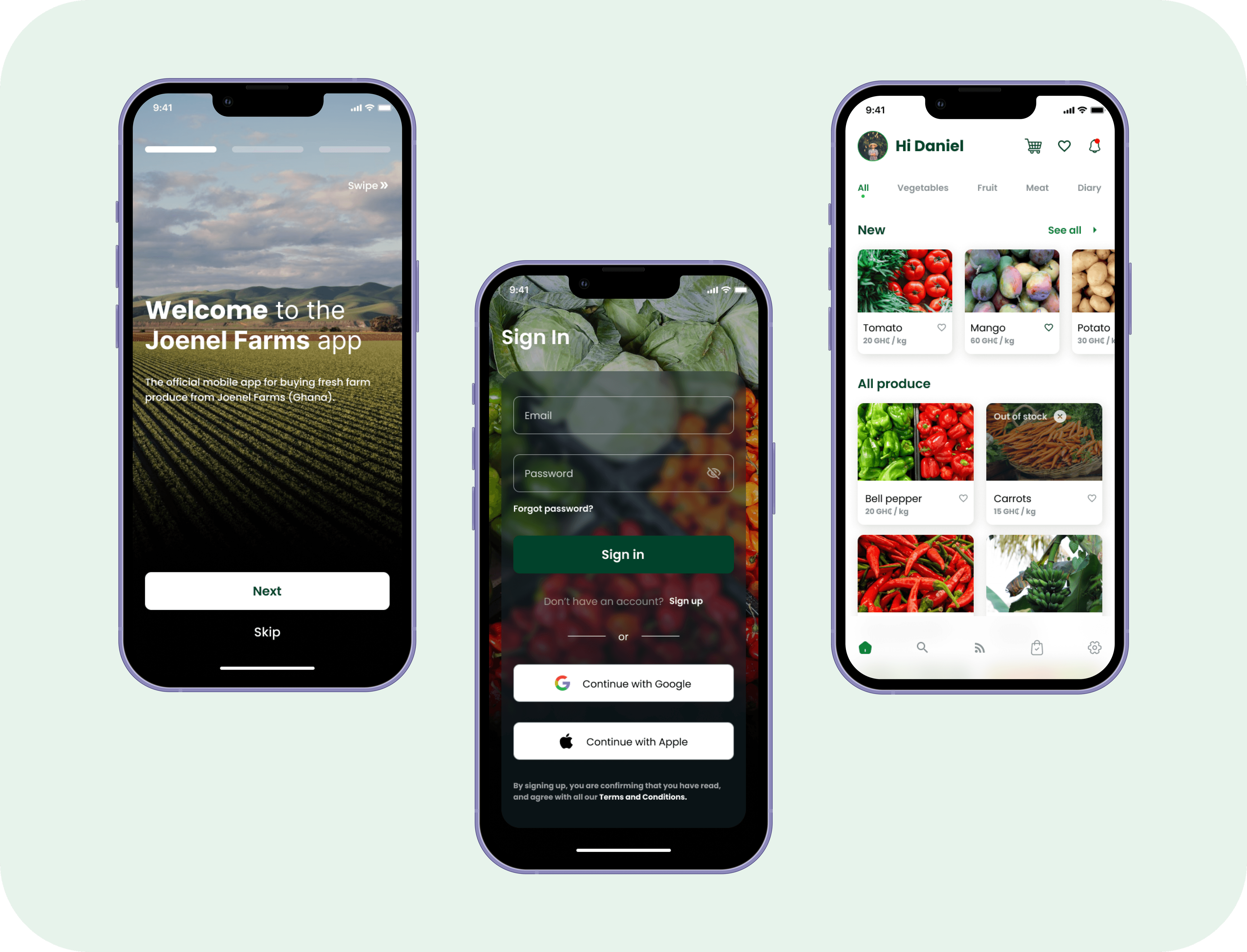 App Screen with open sidebar